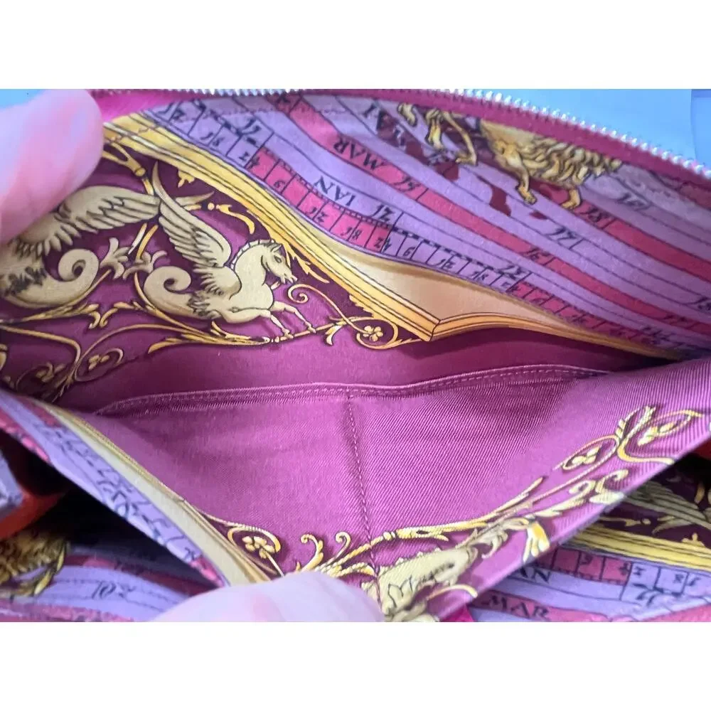 Hermès Azap Long Silk’In Classique Wallet Pink Rose Epsom Leather Astrologie